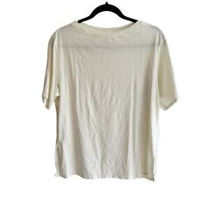 Lululemon Boat Neck Relaxed Fit T-Shirt Cream Size 8